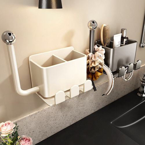 轻奢发圈梳子置物架免打孔