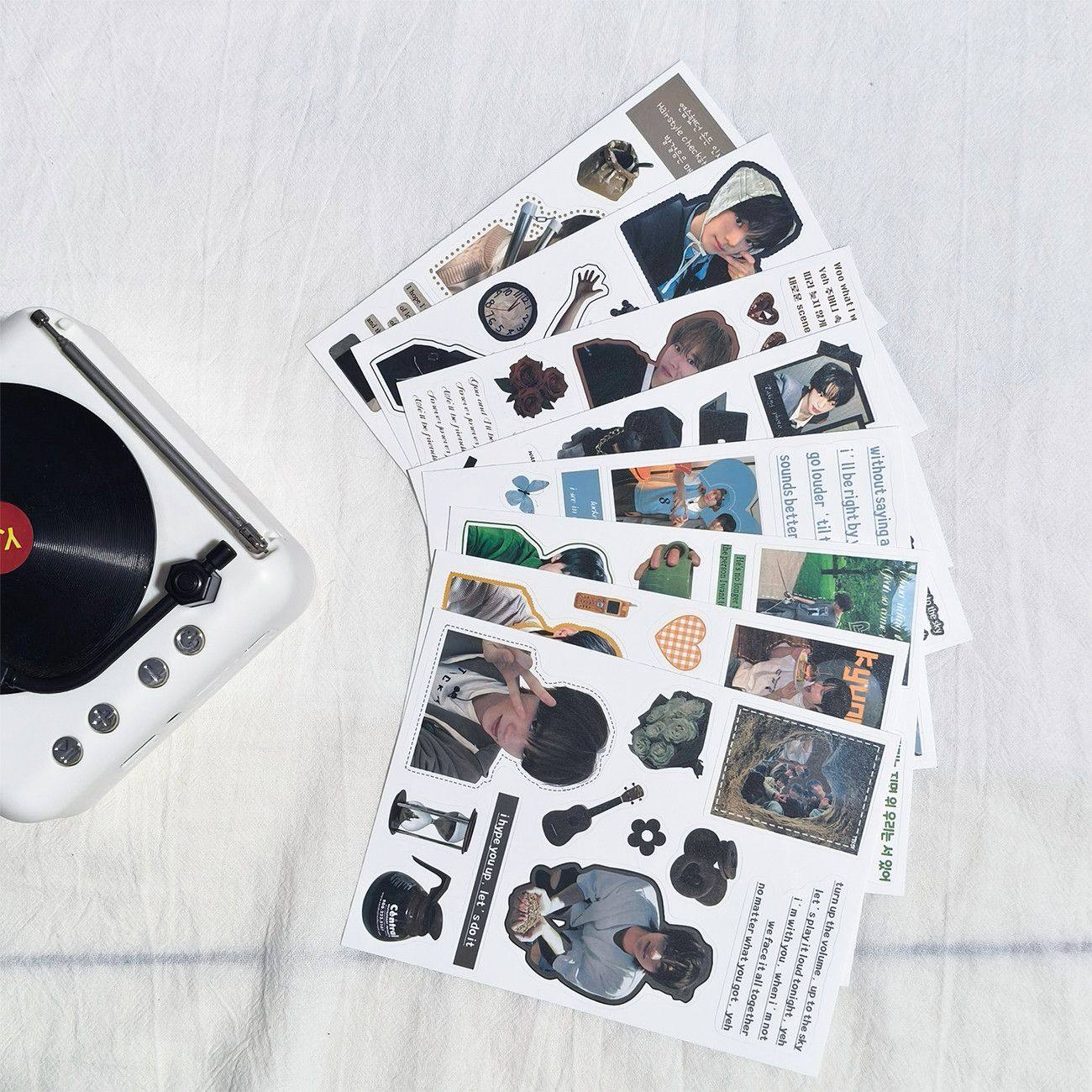 24张tws切膜贴纸高颜值涂鸦简约ins风爆款周边手账本素材防水贴画