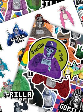100张gorilla tag创意潮流玩酷装饰多人游戏大猩猩房间笔记本贴纸