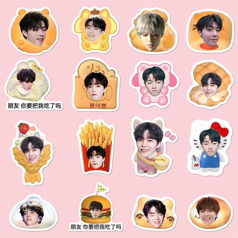 160张偶像练习生陈立农贴纸Q版食物大头贴ins明星周边DIY手账贴画