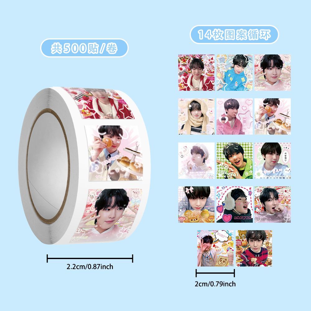 ins爆款2000sakuya方卡卷卷贴高颜值藤永咲哉贴画装饰周边手账diy