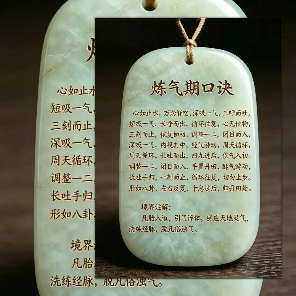 道门炼气口诀贴纸九种基础手诀练气小周天修歌诀引气入体口诀贴画
