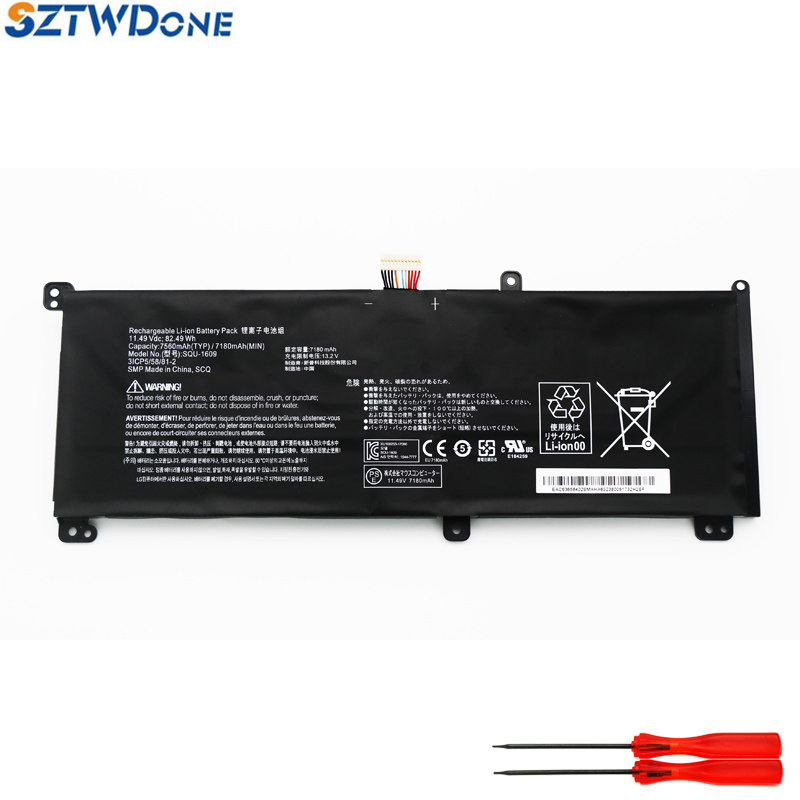 全新雷神 911 黑幽灵 squ-1609/1611/1710/1713/1714 笔记本电池