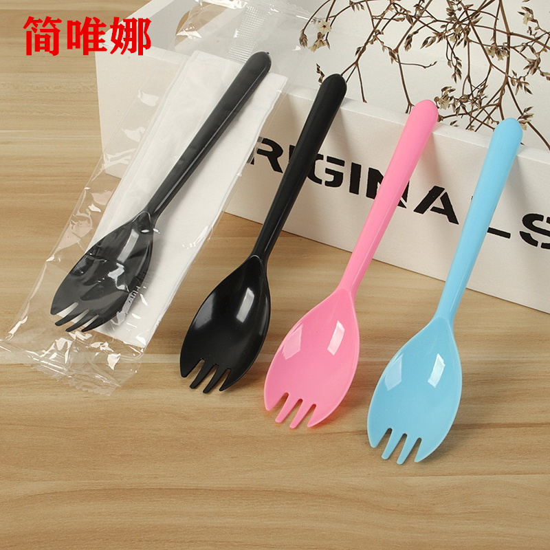 甜品勺简唯娜一次性叉勺