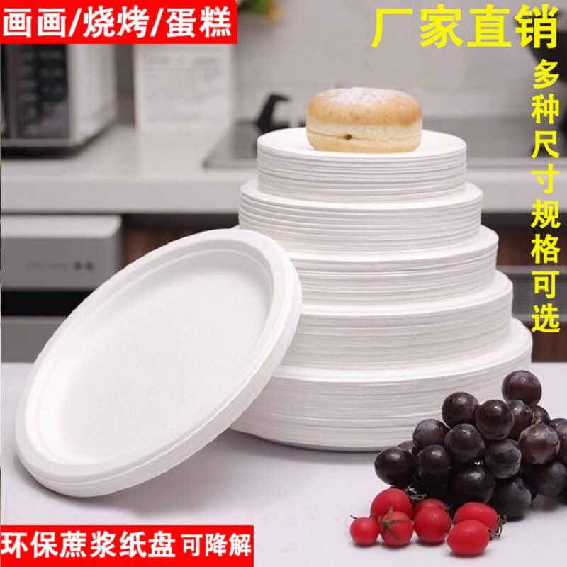 纸碟一次性托盘加厚骨碟幼儿园绘画手工盘生日蛋糕食品级即弃纸盘