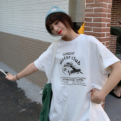 Real shooting academy style spring Korean fashion loose short sleeve t-shirt female students versatile round neck top trend