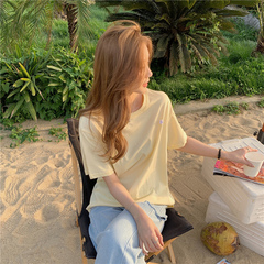 Real shooting academy style short sleeve female 2021 Korean version three dimensional small flower t-shirt design