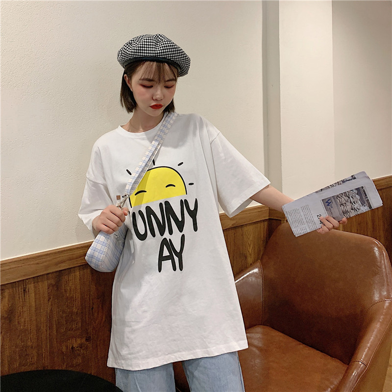 Real shooting academy style spring fashion short sleeve T-shirt women's super fire net red loose Korean student versatile top