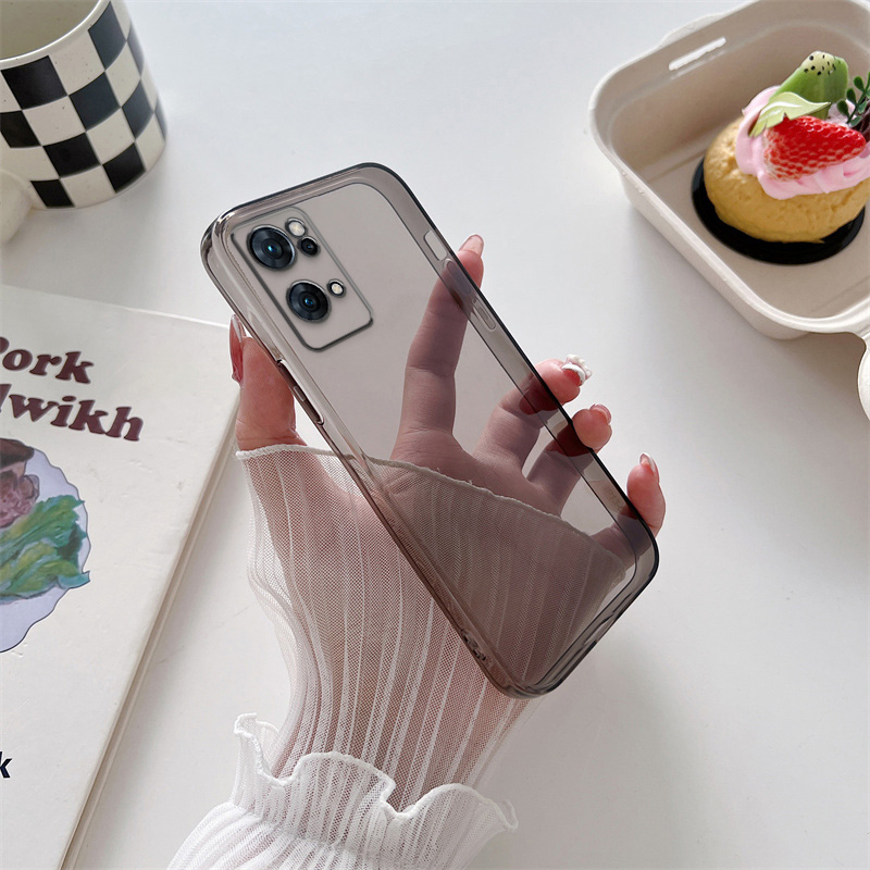 ikoko适用OPPO Reno7PRO直边相框手机壳PFDM00硅胶保护套超薄软边透明四角加厚防摔镜头全包男女新款个性简约