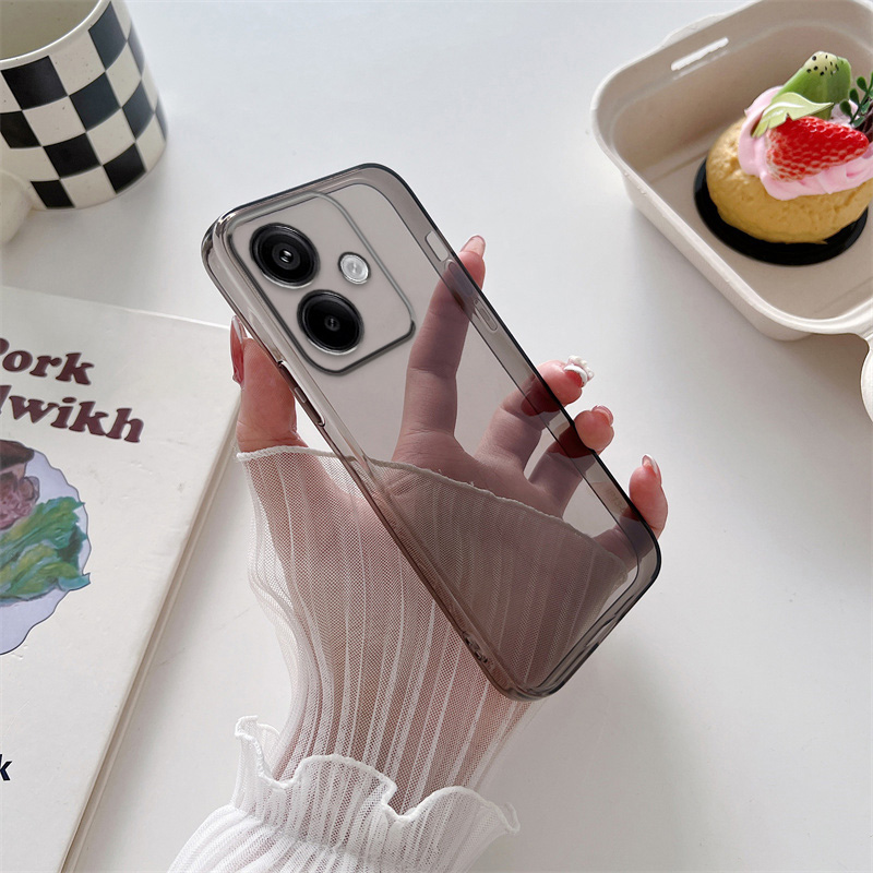 ikoko适用红米turbo3直边相框手机壳readmi24069RA21C硅胶保护套超薄软边透明四角加厚镜头全包男女新款个性