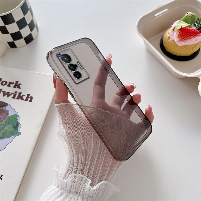 ikoko适用VIVO X70直边相框手机壳x70维沃viv0步步高vivx叉硅胶保护套超薄软边透明四角加厚防摔镜头全包男女