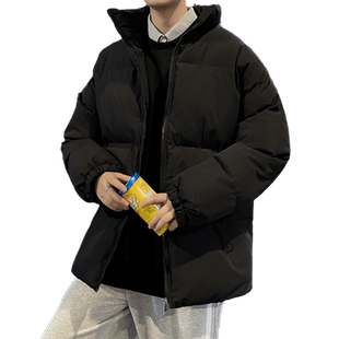 羽绒棉服男外套无帽潮流宽松冬装加厚港风ins学生帅气防寒面包服