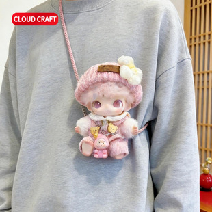 适用dimoo新生日记娃衣可爱娃衣合集花花背带裤套装搪胶玩偶着替