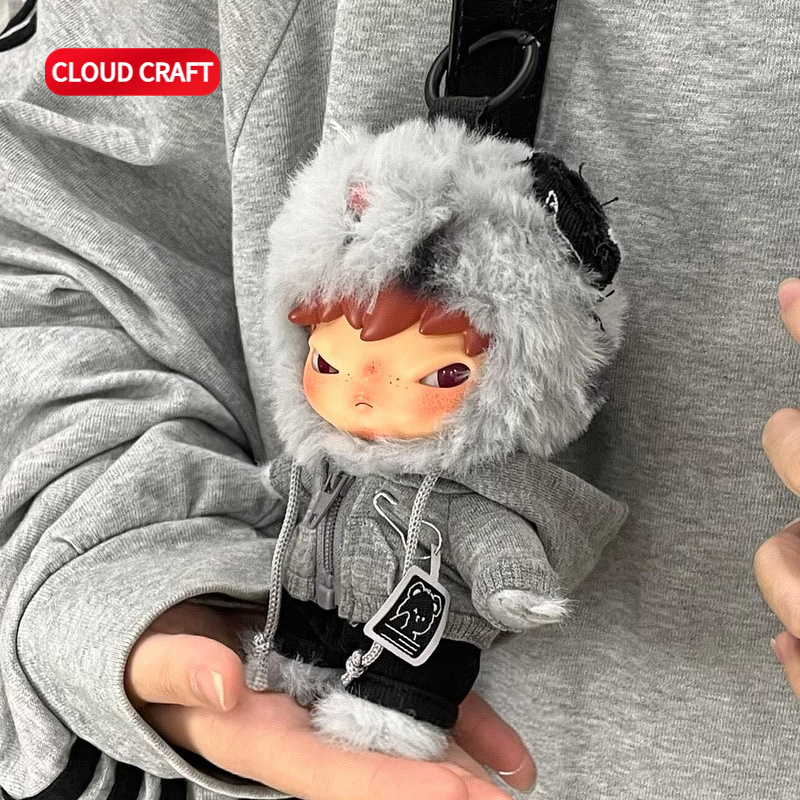 适应小野hirono/17cm 拉布布娃衣潮酷卫衣套装搪胶毛绒玩偶衣服,模玩/动漫/周边/娃圈三坑/桌游,棉花娃娃/毛绒玩具娃衣,淘宝优惠券,粉丝福利购,淘宝优惠卷