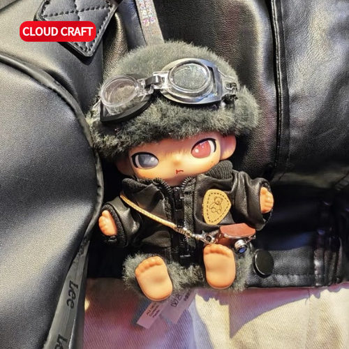 适用Dimoo新生日记系列娃衣黑夹克套装dimoo新生日记搪胶娃衣