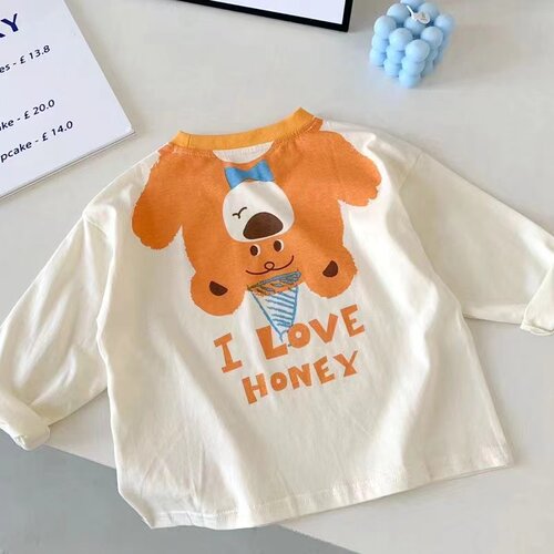男女童可爱长袖T恤纯棉打底衫