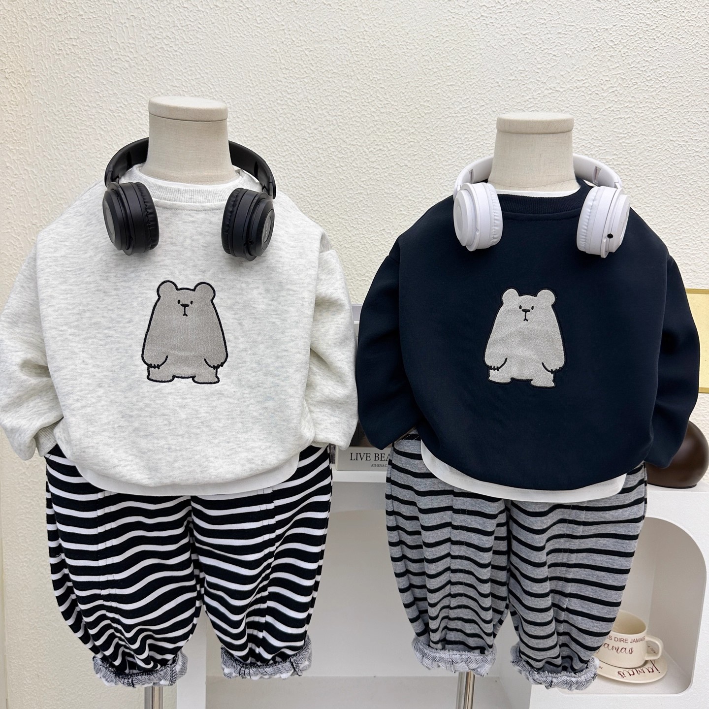 宝宝小熊印花卫衣男女童套头衫