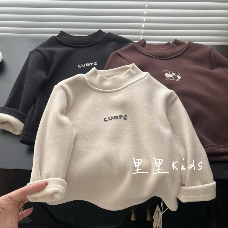 冬季儿童新款半高领加绒保暖打底衫男女童韩系洋气百搭内搭上衣潮,童装/婴儿装/亲子装,T恤,淘宝优惠券,粉丝福利购,淘宝优惠卷