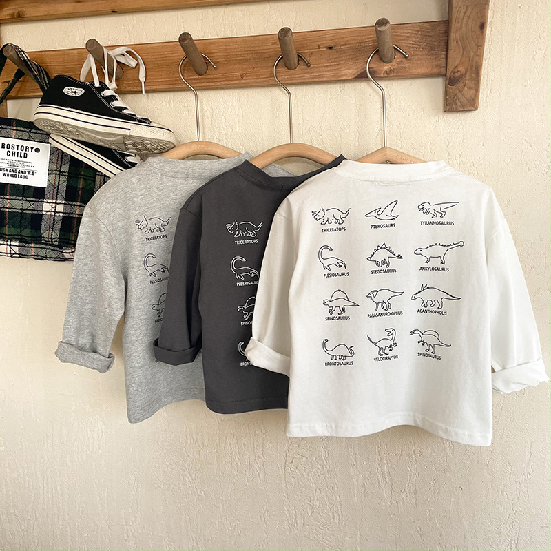 儿童春装2025新款男童长袖T恤