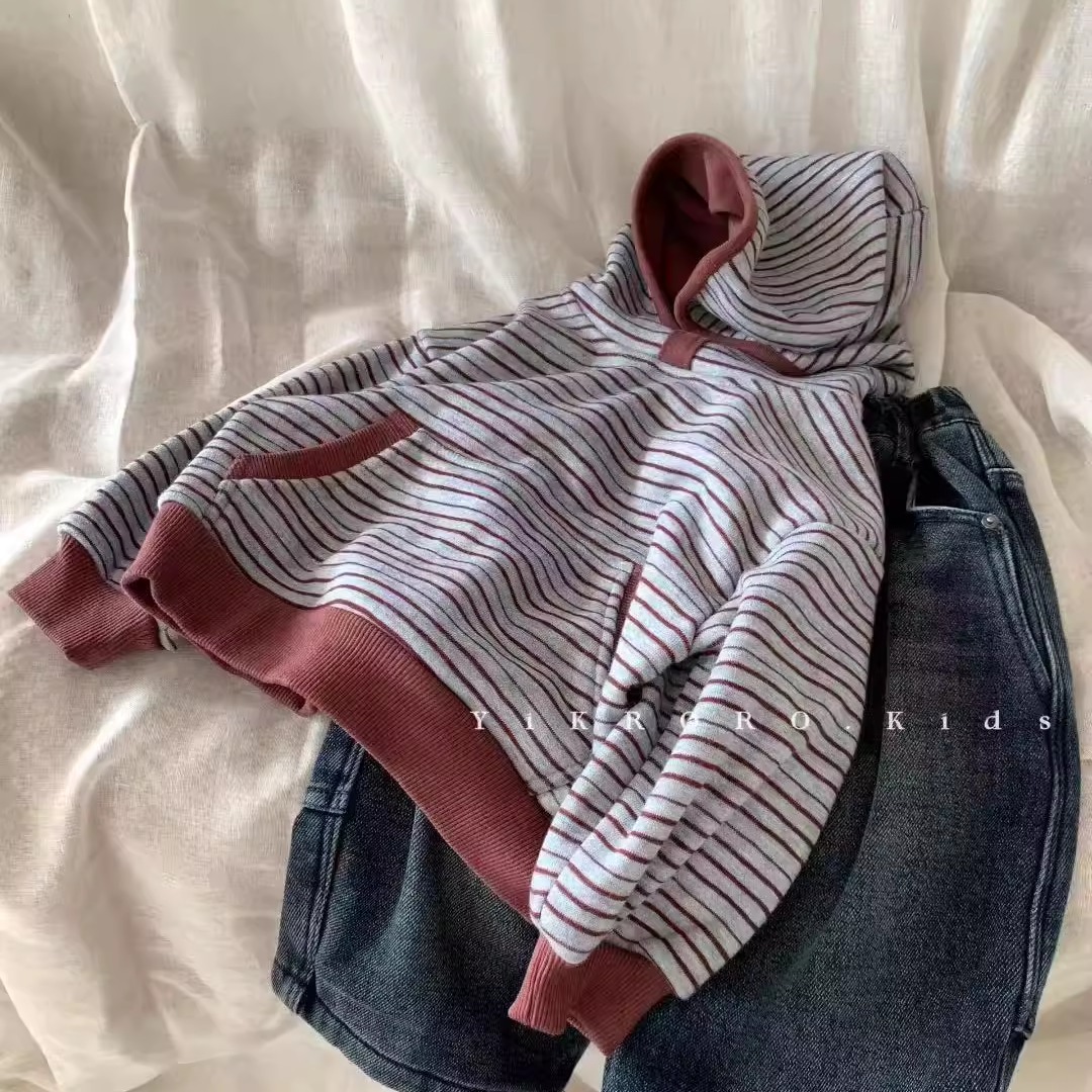 童装儿童连帽卫衣男女童加绒上衣