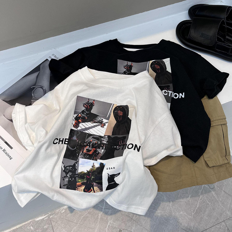 男童短袖T恤夏装2026宝宝宽松休闲中小儿童纯棉半袖洋气潮牌上衣,童装/婴儿装/亲子装,T恤,淘宝优惠券,粉丝福利购,淘宝优惠卷