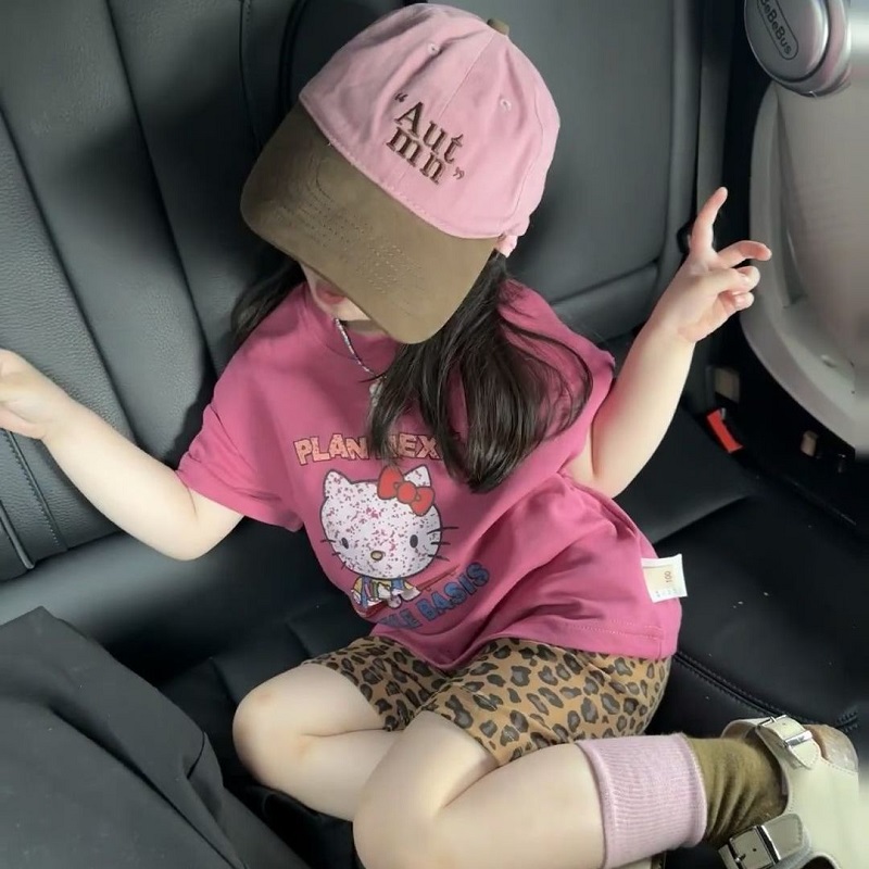 女童可爱短袖T恤纯棉显白上衣薄