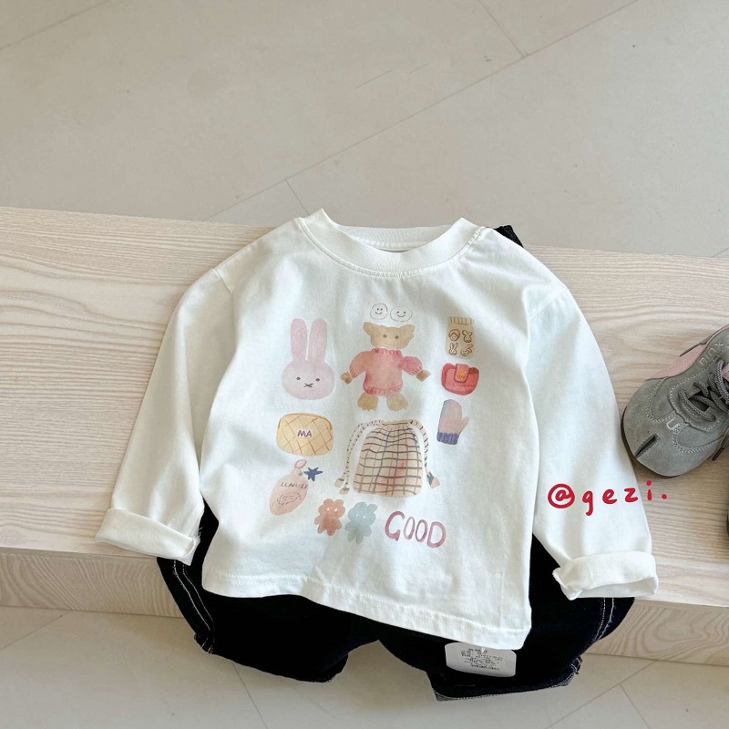 纯棉儿童长袖T恤男女童内搭上衣