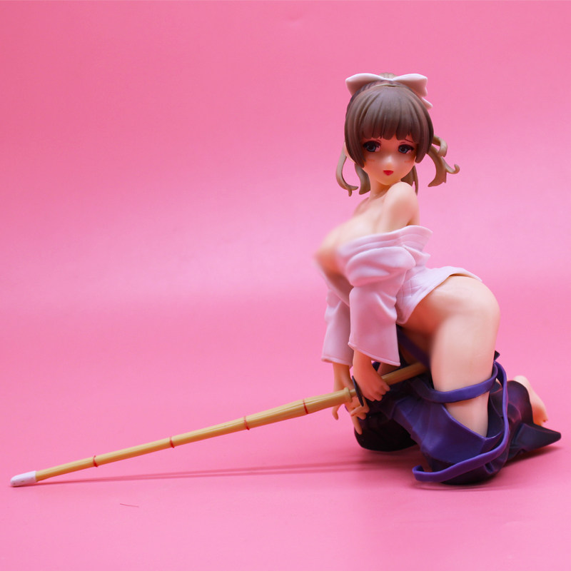 西园寺抚子跪姿白色紫色剑道少女r18禁性感手办摆件