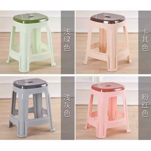 Толстый пластиковый стул Дом скамейка квадратный стул высокий стул простой гостиной столовый стол