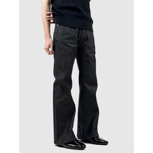646微喇原牛13盎司立体百搭黑色水洗固色工艺牛仔裤 Caim Vonnogo