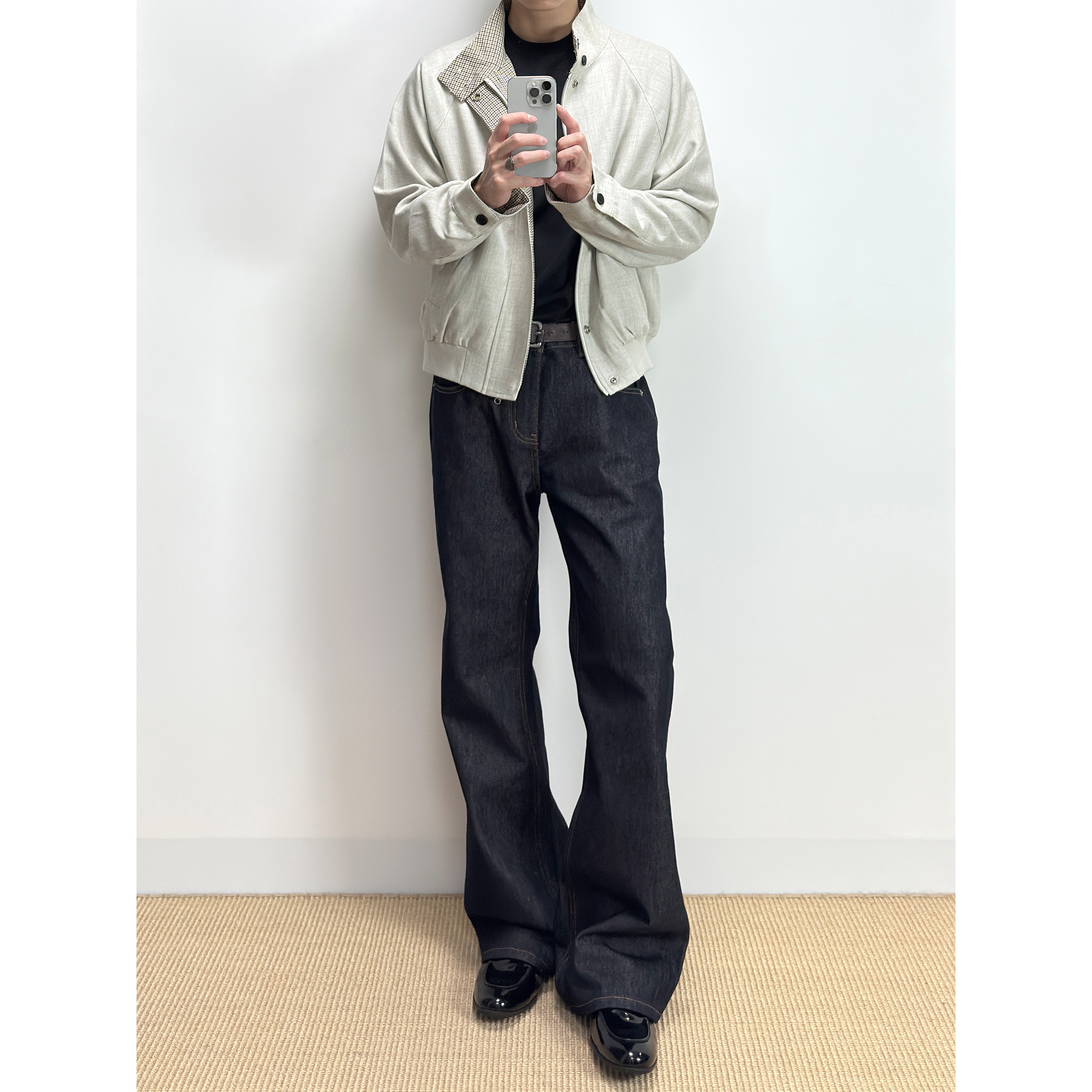 Caim Vonnogo 646微喇版型原牛13盎司原牛蓝水洗固色工艺牛仔裤