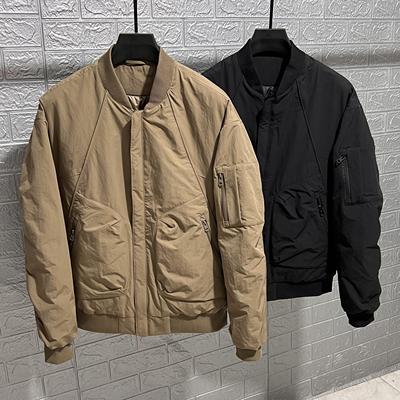 棒球领羽绒服男轻薄短款加厚外套