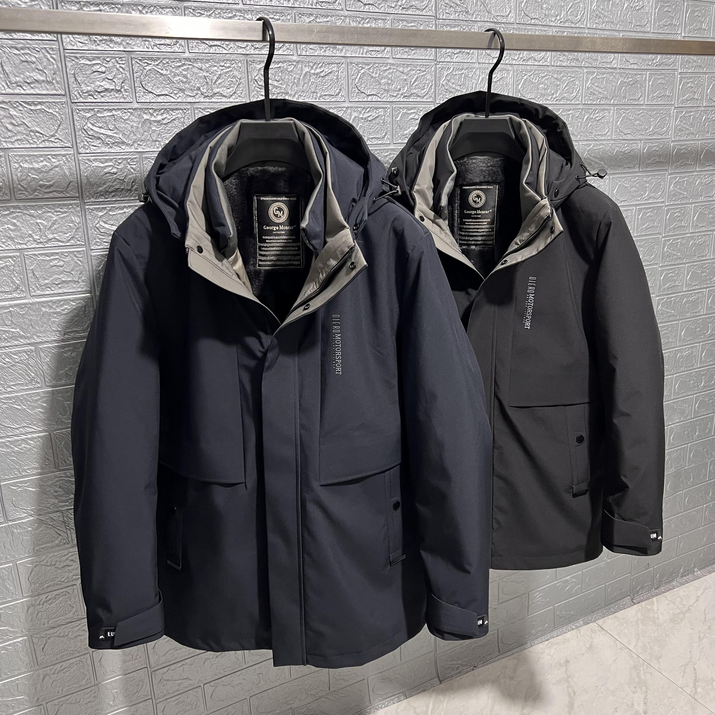 鹅绒羽绒服可脱卸内胆爸爸装外套