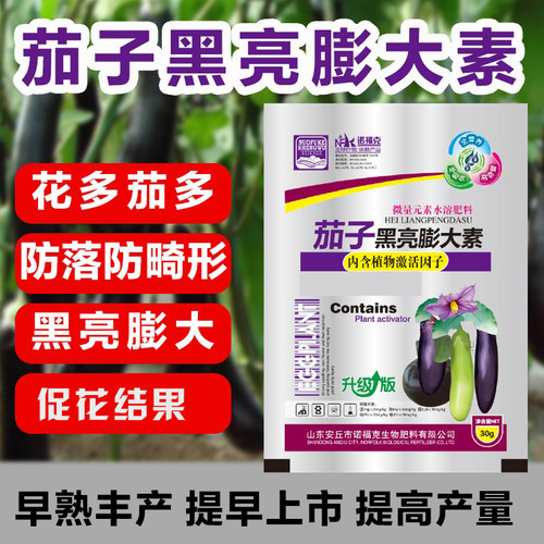 茄子乌黑紫亮膨大拉直素茄子拉长剂促花结果茄子叶面肥料