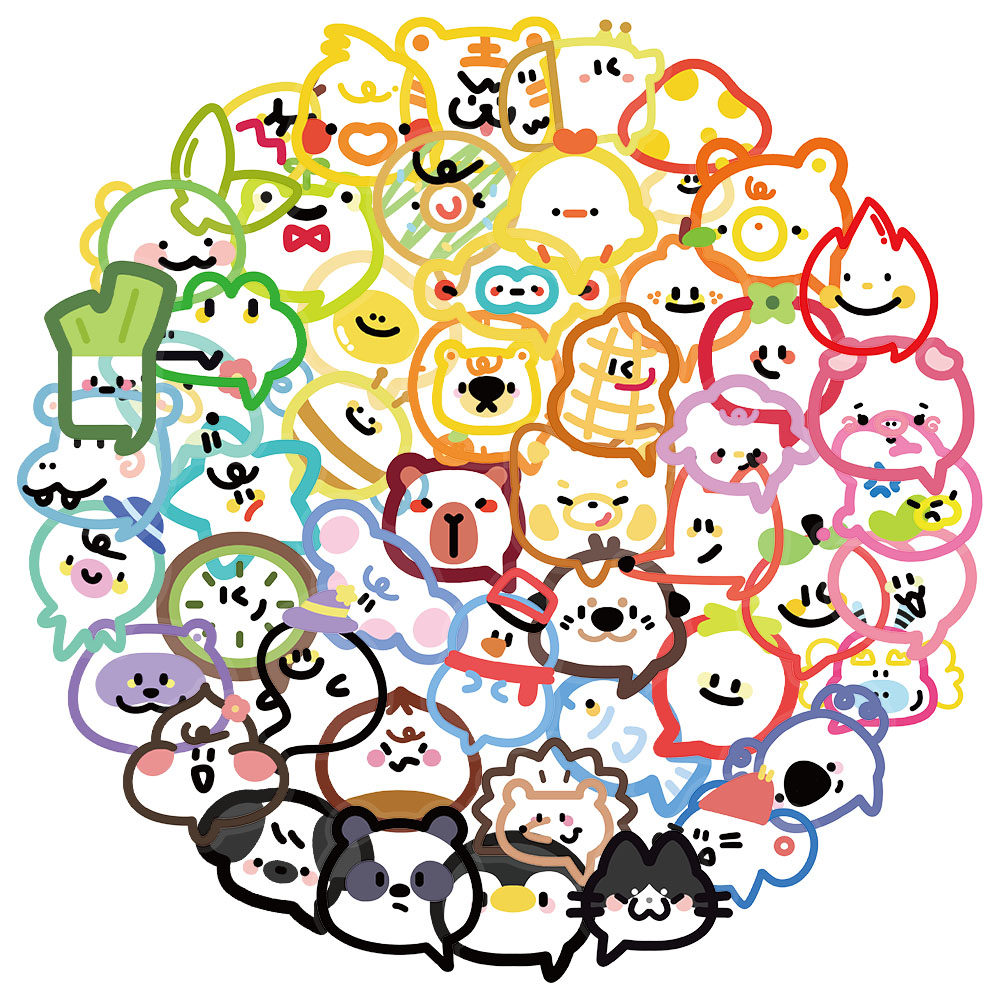 50张/套创意趣味卡通气泡简约卡通PET透明材质贴纸笔记本装饰贴纸,文具电教/文化用品/商务用品,贴纸/立体贴纸,淘宝优惠券,粉丝福利购,淘宝优惠卷