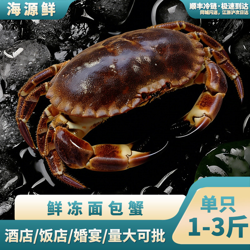 进口新鲜生冻面包蟹精品面包蟹满黄珍宝蟹黄金蟹满黄满肉新鲜速冻