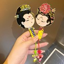 西安东西唐仕女金属化妆镜文化创意礼品随身便携可爱镜子小礼物