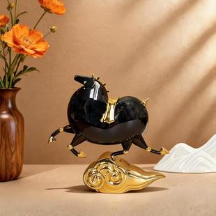 唐富贵炫彩平步青云金属摆件高级礼品商务送礼步步高升风水工艺品