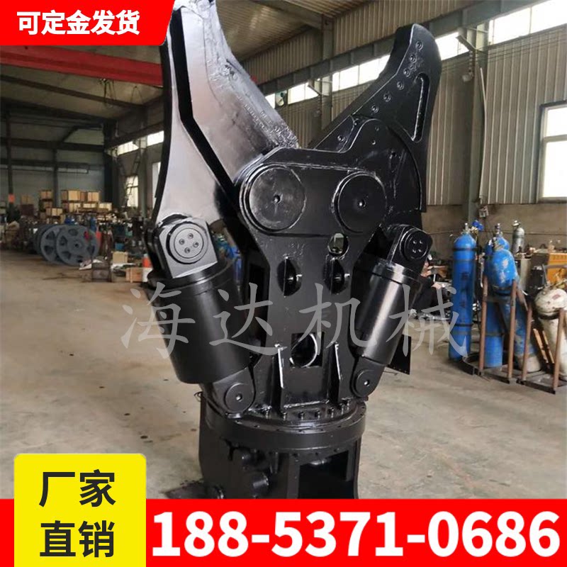 挖机液压鹰嘴剪钢筋混凝土粉碎钳钩机双缸液压剪工字钢拆除大力剪