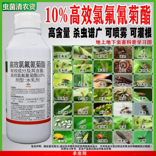 农药杀虫剂大全 10%高效氯氟氰菊酯脂果树蔬菜菜青虫蚜虫正品土壤