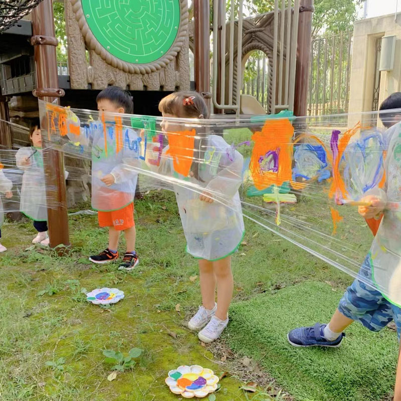 儿童diy手绘画保鲜膜画画美工区区域材料包幼儿园水粉画户外涂鸦 玩具/童车/益智/积木/模型 手工创意粘贴类 原图主图