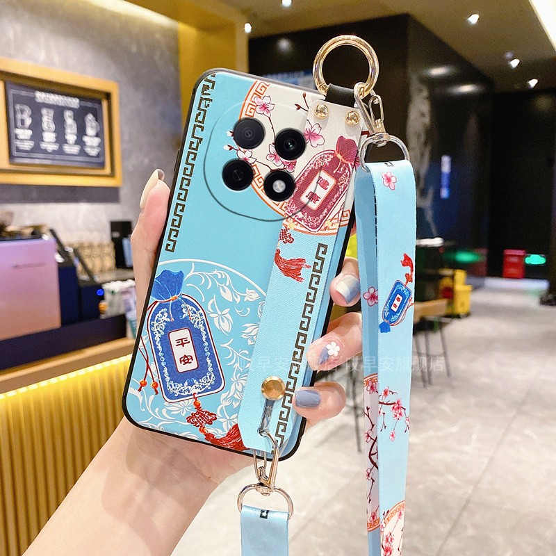 适用OPPO A5Pro手机壳A5活力版A3保护套A3i腕带A3x硅胶A2软壳A1斜挎背带x全包防摔Plus女款i男5G挂绳挂脖子S