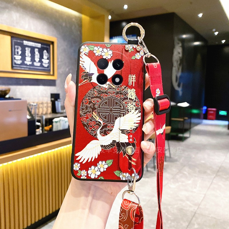 适用OPPO A5Pro手机壳A5活力版A3保护套A3i腕带A3x硅胶A2软壳A1斜挎背带x全包防摔Plus女款i男5G挂绳挂脖子S