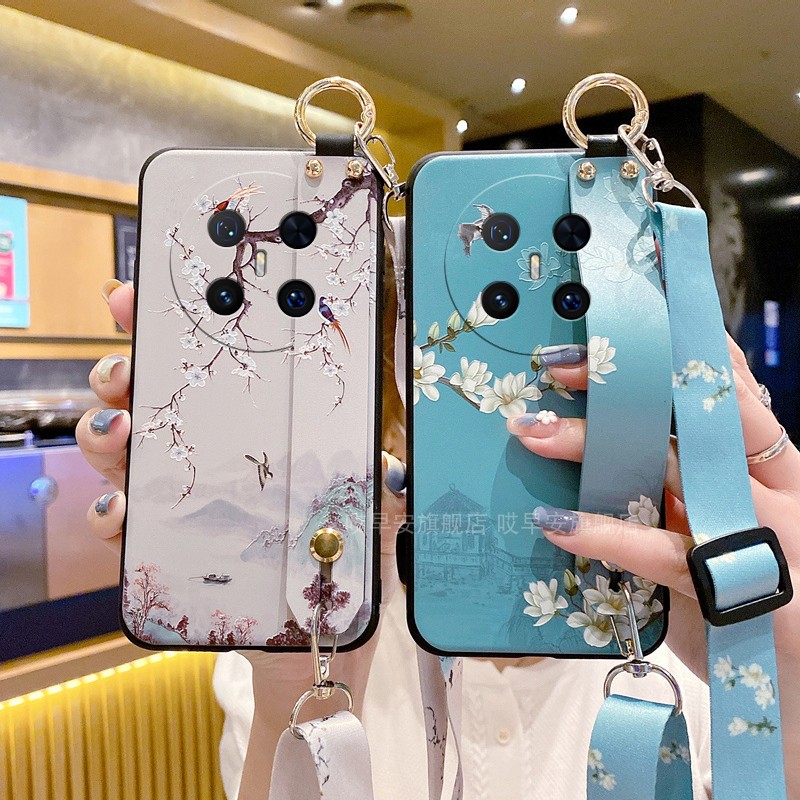 适用华为mate70Air手机壳SUP-AL90保护套mate80腕带60硅胶软壳50斜挎背带40Pro全包防摔女款挂绳挂脖子5G国风