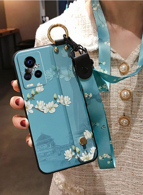 适用vivo s12手机壳S19/s10/s18女款s16/s17pro/y52s套e腕带Y200i硅胶y100i软y76s/y73s带挂绳y78+挂脖y31s/t