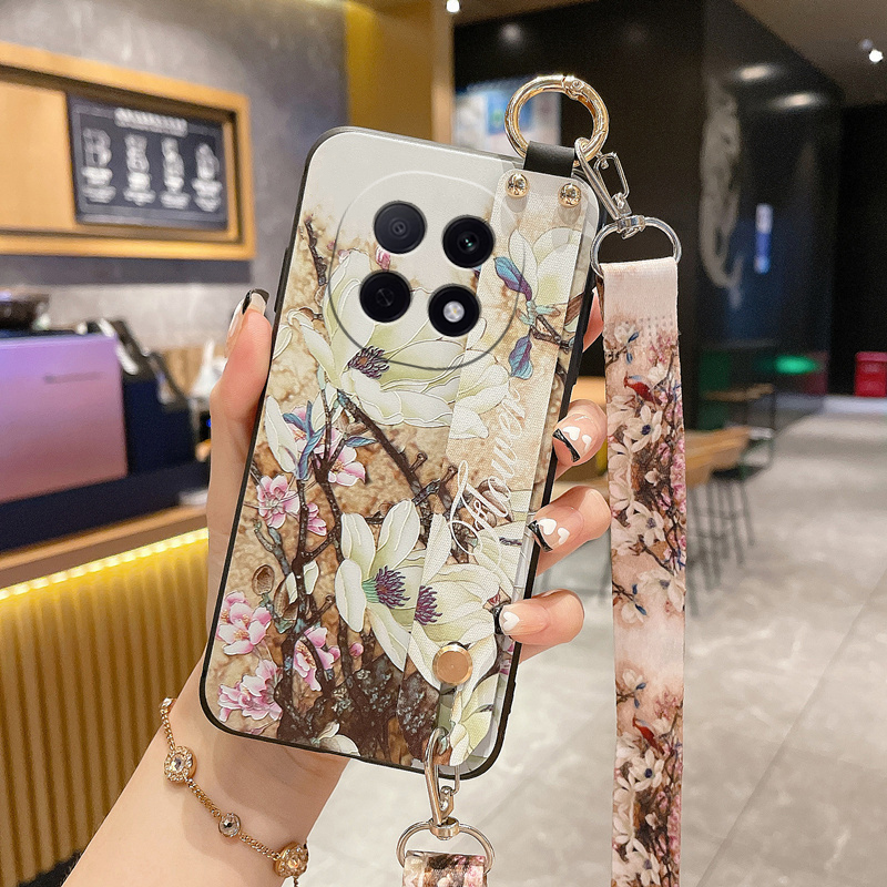 适用OPPO A5Pro手机壳A5活力版A3保护套A3i腕带A3x硅胶A2软壳A1斜挎背带x全包防摔Plus女款i男5G挂绳挂脖子S
