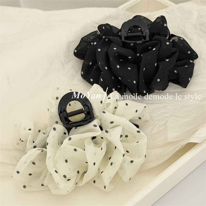 高级感波点多层网纱云朵抓夹韩版气质发抓网红温柔甜美鲨鱼夹发卡,饰品/流行首饰/时尚饰品新,民族风发饰,淘宝优惠券,粉丝福利购,淘宝优惠卷