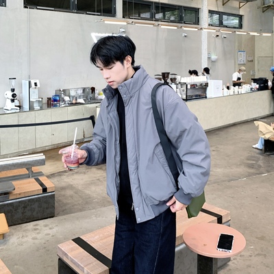 白鸭绒纯色立领轻薄羽绒服外套冬