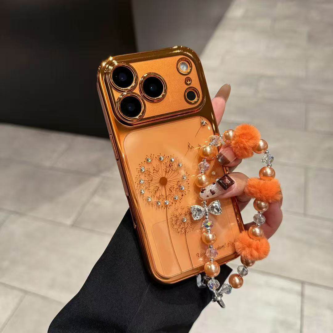 适用苹果17手机壳iphone16promax奢华水钻15pro镜头全包防摔14plus透明外壳13pm硅胶套带挂绳女12高级Air新款