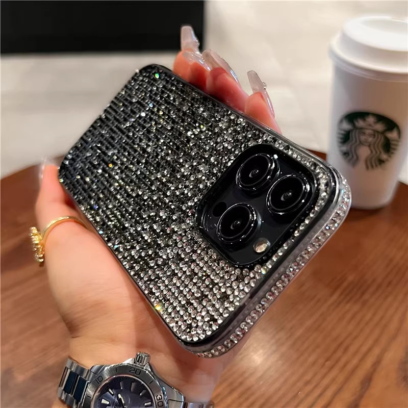 苹果17promax手机壳iphone16奢华渐变水钻15pro硅胶保护套14plus满天星镶钻13pm全包防摔12女11网红xs新款Air,3C数码配件,手机保护套/壳,淘宝优惠券,粉丝福利购,淘宝优惠卷